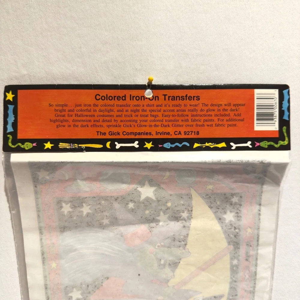 Vtg Halloween Party Lot Witch Transfers Napkins Petite Baking Cups Orange Lights